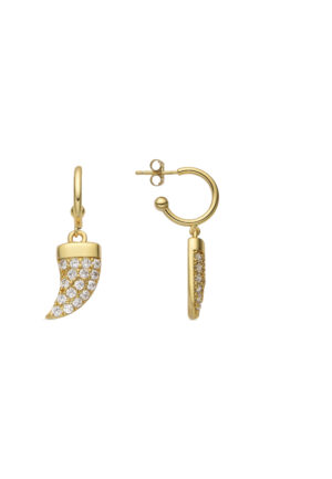 Luxenter oorbellen in 925 sterling zilver en 18k goud afwerking briljant zirkonia - Dek