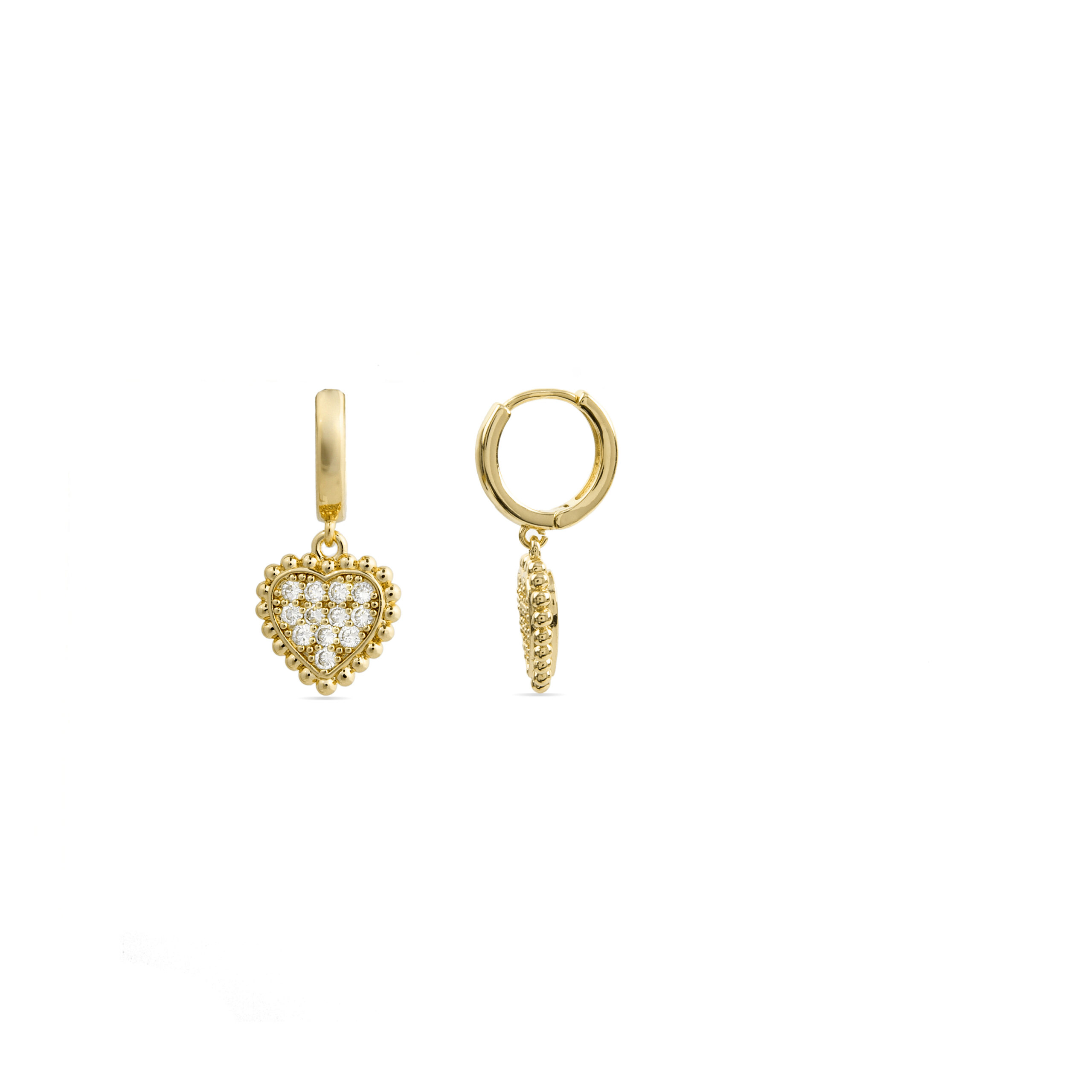 Luxenter 18k geelgoud vergulde briljant zirconia oorbellen - Daton