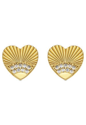 Luxenter Oorbellen met Glimmende Zirkonia 18k goud afwerking - Kripo
