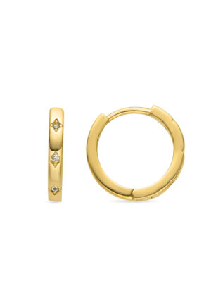 Luxenter Oorbellen met Glimmende Zirkonia 18K goud afwerking - Unya