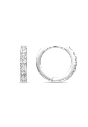 Luxenter Oorbellen met Glimmende Zirkonia zilverkleurige afwerking - Ulgel