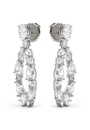 Alternative view of Luxenter 925 Sterling Zilver en Rhodium Plated Briljant Zirkonia Oorbellen - Madne