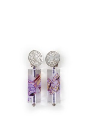 Hermès Multicolor Bijouterie Fantaisie Hars Dangle Oorbellen