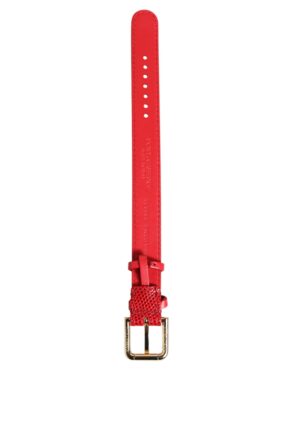 Alternative view of Rode Exotische Leren Armband met Gouden Metalen Gesp voor Dames