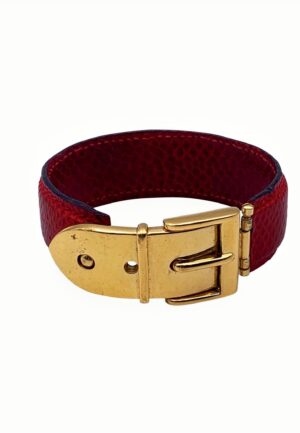 Vintage leren armband van Gucci