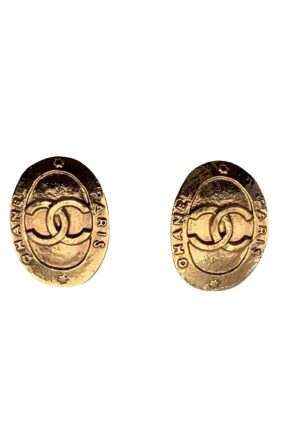 Chanel Vintage metalen oorbellen