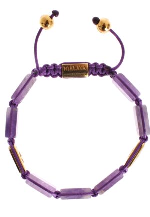 Alternative view of Nialaya CZ Amethist 18K Goud 925 Armband
