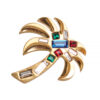 Dames Oorbellen Palmboom Ontwerp met Steen PWOD026R24MAT0017684 - Afbeelding 2