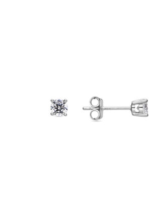 Luxenter Sterling zilveren 925 oorbellen met gerhodineerde Brilliant Zirkonia - Kyoro