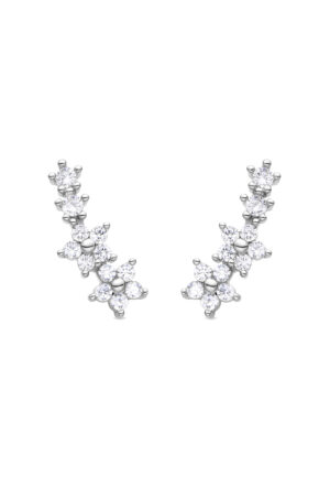 Luxenter Rhodium Plated Briljant Zirkonia Oorbellen - Olea
