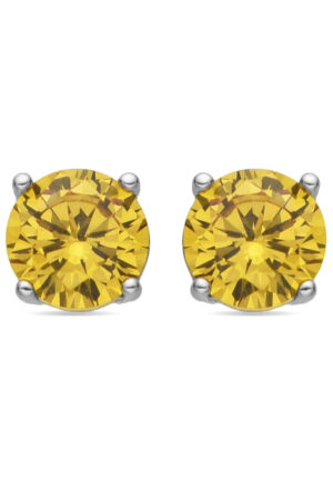 Luxenter Oorbellen met Champagne Zirkonia zilverkleurige afwerking - Konir