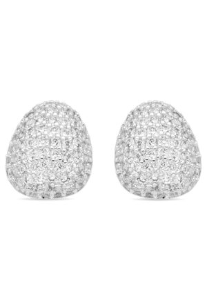 Luxenter Oorbellen met Glimmende Zirkonia zilverkleurige afwerking - Oreao