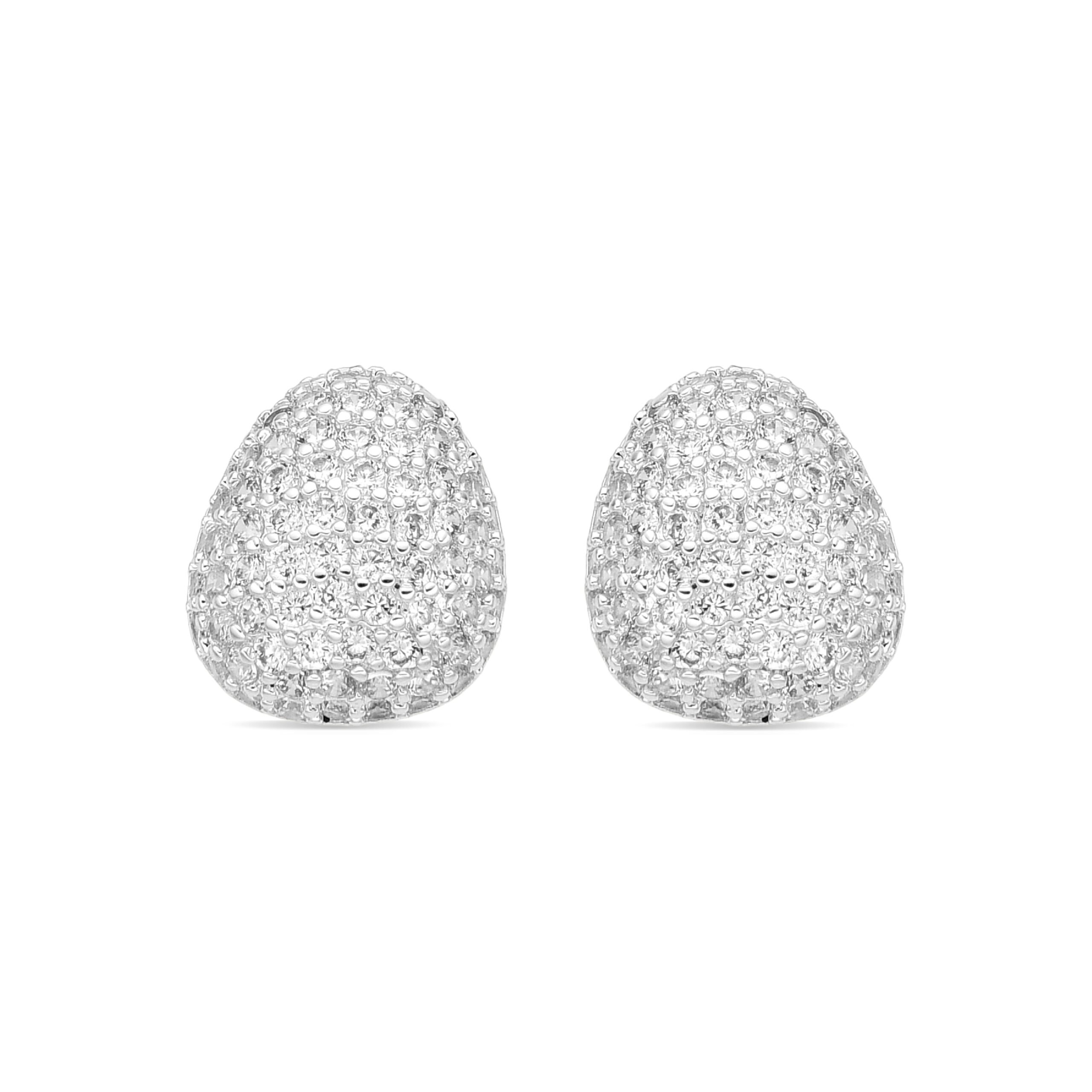 Luxenter Oorbellen met Glimmende Zirkonia zilverkleurige afwerking - Oreao