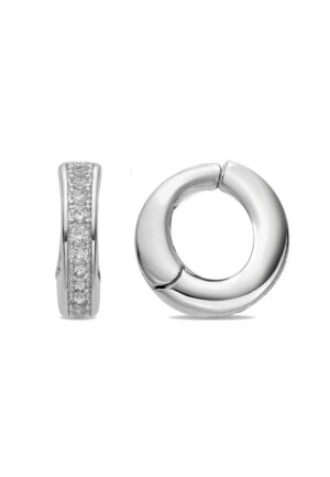 Luxenter Oorbellen met Glimmende Zirkonia zilverkleurige afwerking - Ortim