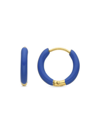 Luxenter Oorbellen met Blauwe Lak 18k goud afwerking - Talorba