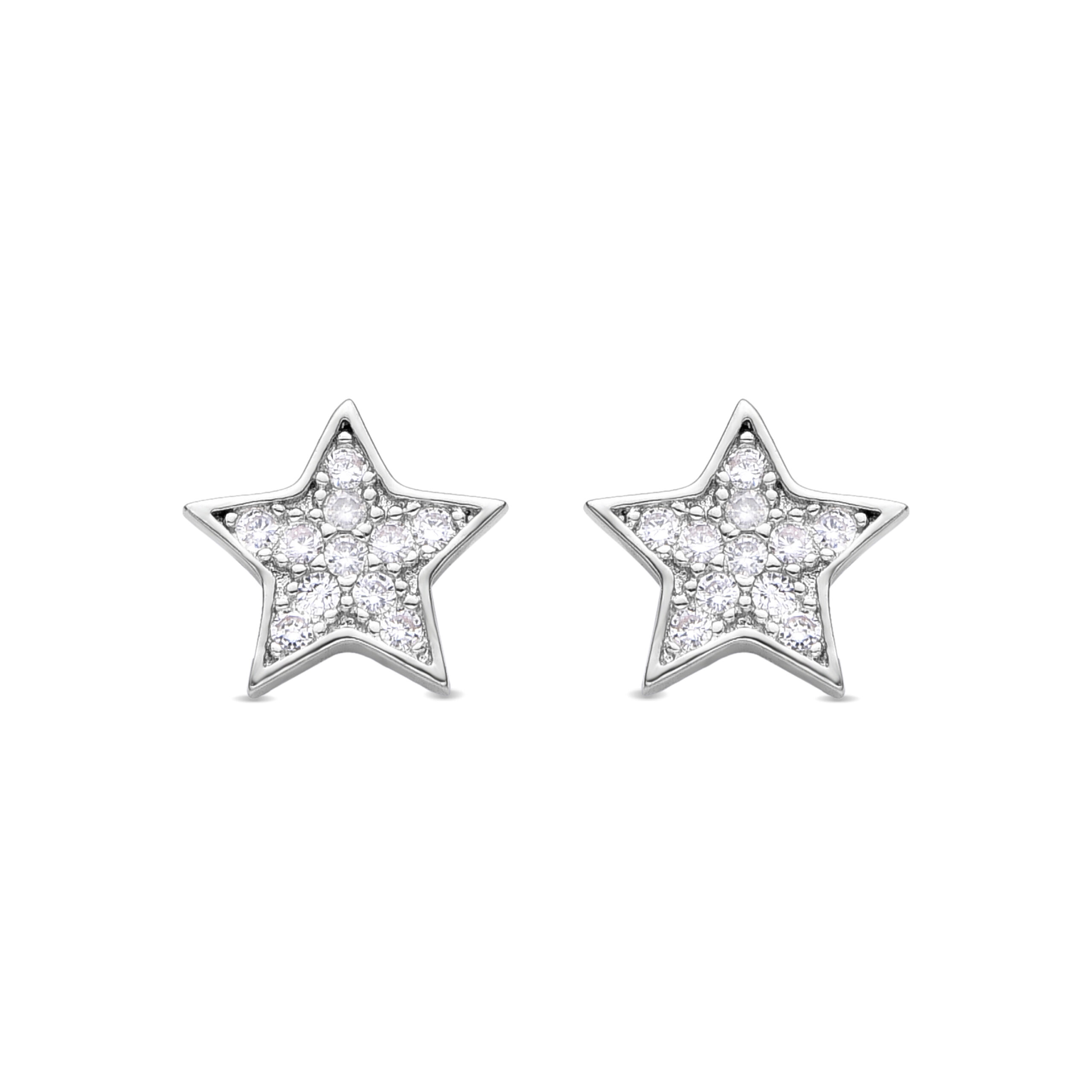 Luxenter Rhodium Plated Briljant Zirkonia Oorbellen - Fayu