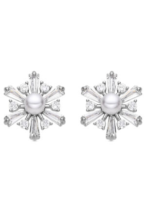 Luxenter oorbellen met witte parel zilver afwerking - Leth