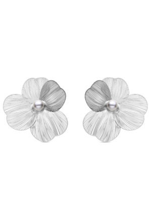 Luxenter Witte Parel Oorbellen Gerhodineerd - Leina
