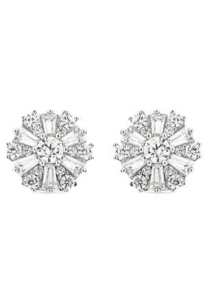Luxenter 925 Sterling Zilver en Rhodium Plated Briljant Zirkonia Oorbellen - Lorush