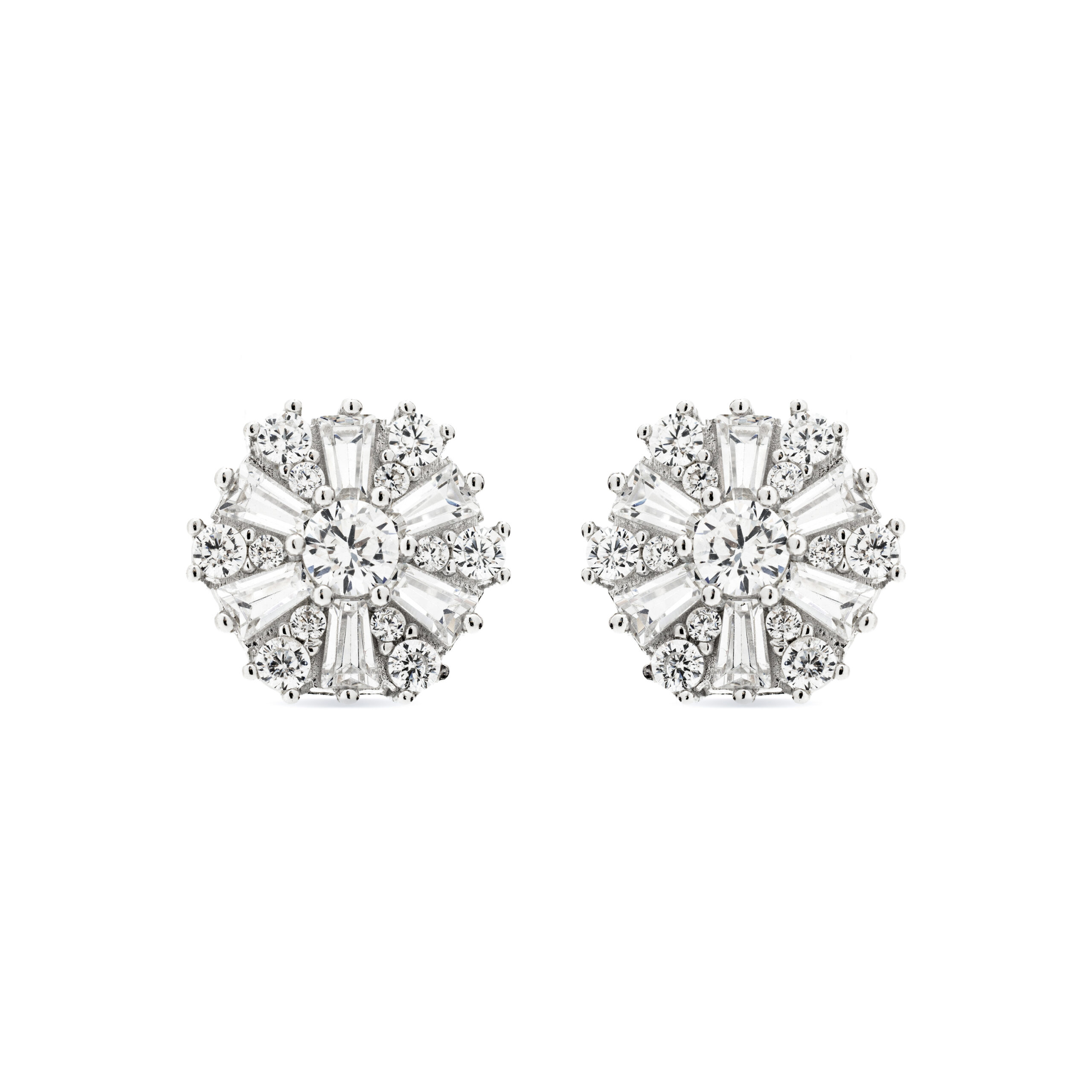 Luxenter 925 Sterling Zilver en Rhodium Plated Briljant Zirkonia Oorbellen - Lorush