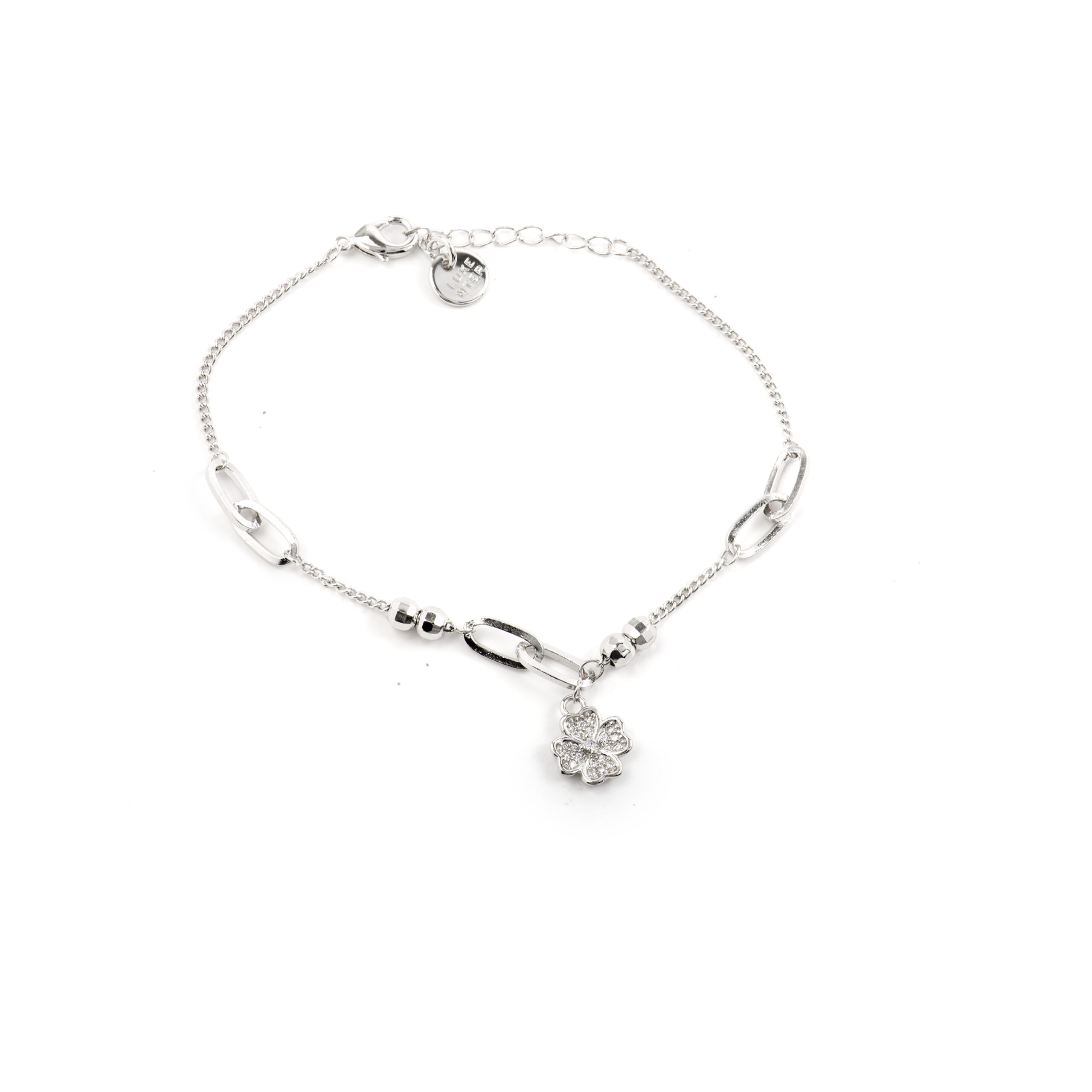 Luxenter Rhodium Plated Briljant Zirkonia Armband - Wilya