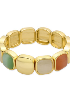 Luxenter Multicolour Cat's Eye Armband met 18k gouden afwerking - Jajim