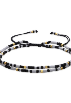 Luxenter Armband met Zwart Kristal in 18k goud afwerking - Furie