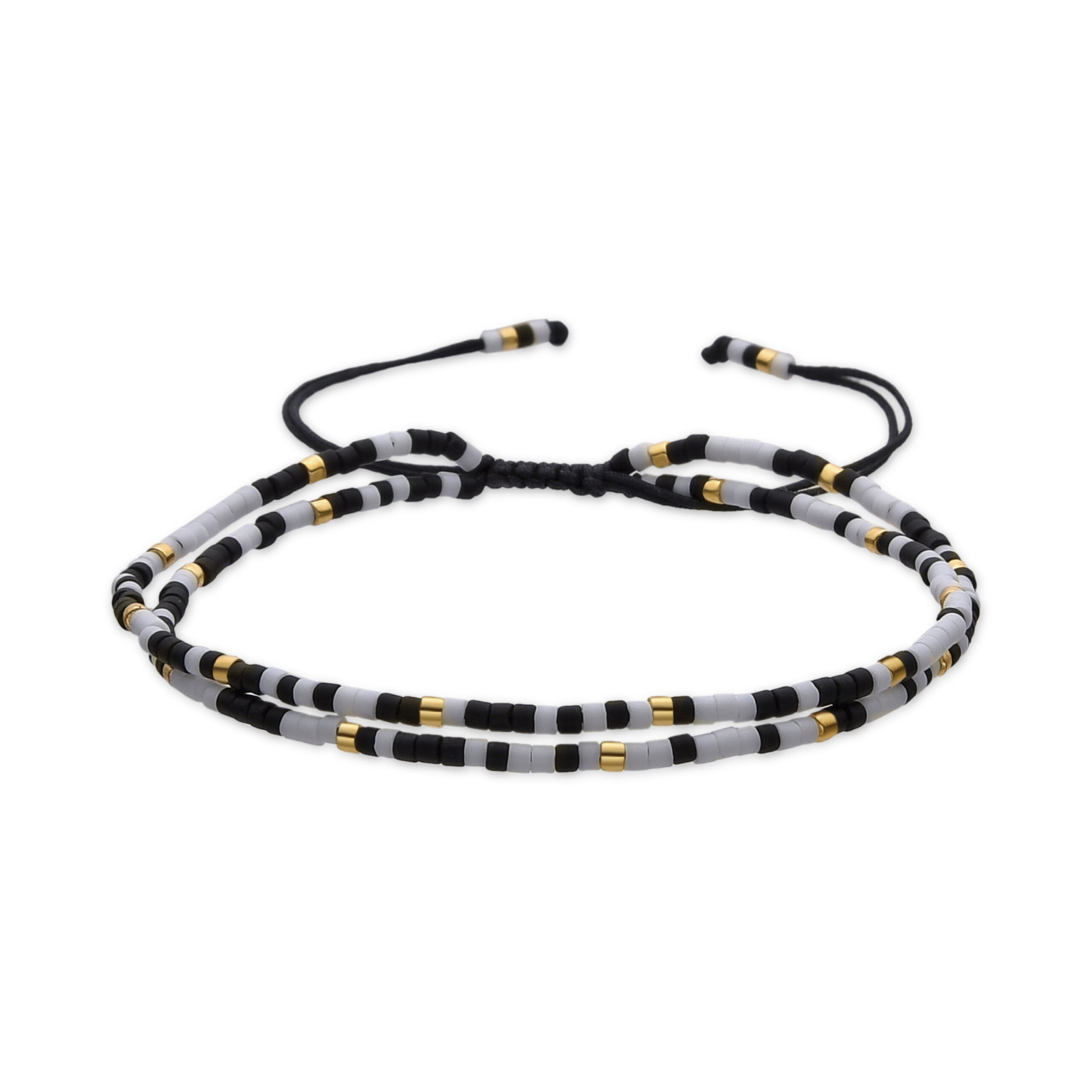 Luxenter Armband met Zwart Kristal in 18k goud afwerking - Furie