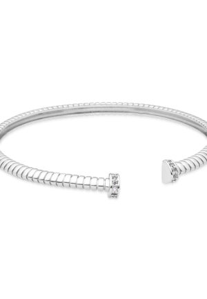 Luxenter Armband met glanzende zirkonia, afwerking in rhodium - Aih