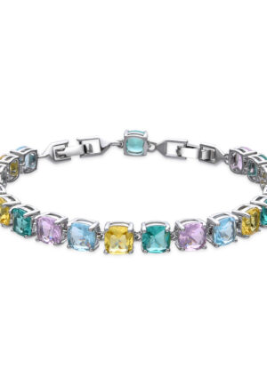 Luxenter Armband met zilveren afwerking en veelkleurige zirkonia - Dow