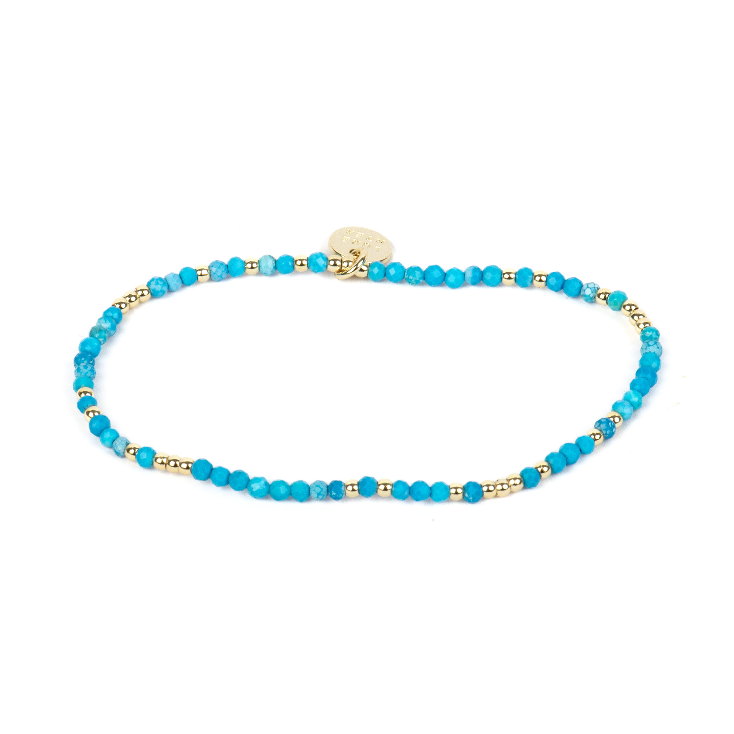 Luxenter Armband met 18-karaats geelgouden afwerking en turkoois - Midxi