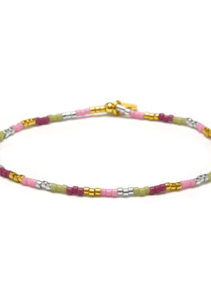 Luxenter Armband van veelkleurig glas met 18k geelgouden afwerking - Limcus