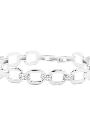 Luxenter Armband met schitterende zirkonia en rhodiumafwerking - Insio