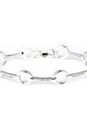 Luxenter Armband met schitterende zirkonia en rhodiumafwerking - Dimaran