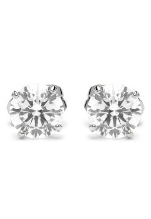 Luxenter Oorbellen met glanzende zirkonia, afgewerkt in zilver - Verak