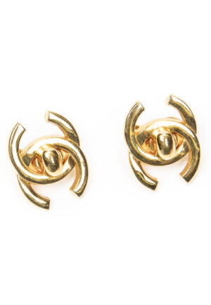 CC Turn Lock Clip On Earrings  Oorbellen
