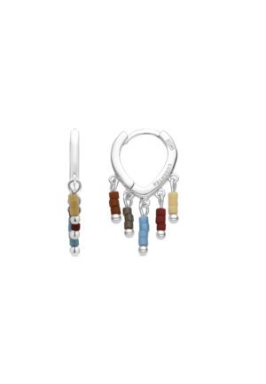 Luxenter Oorbellen van 925 sterling zilver en veelkleurige lak met rhodiumafwerking - Lelsi