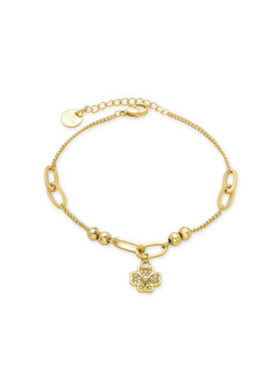 Luxenter armband van glanzende zirkonia afgewerkt in 18K geel goud - Wilya
