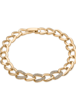Luxenter Armband met 18-karaats geelgouden afwerking en schitterende zirkonia - Uryo