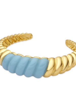 Luxenter Armband met 18-karaats geelgoud afwerking en blauwe hars - Rawil