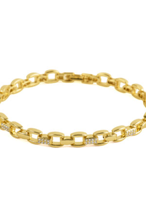 Luxenter Armband met schitterende zirkonia, afgewerkt in 18 karaats geelgoud - Yaris