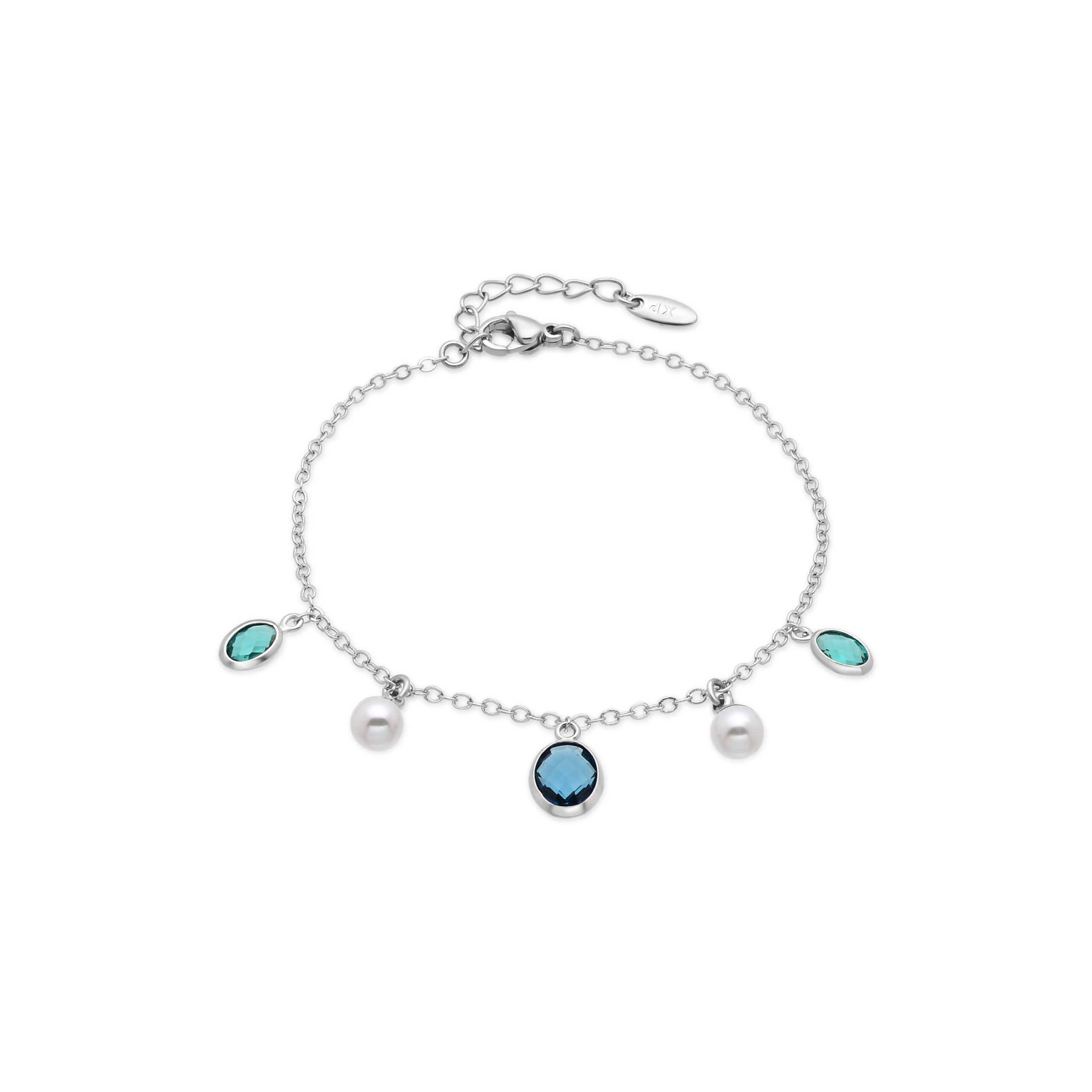 Luxenter armband in metaallegering en witte parel rhodiumafwerking - Sewi