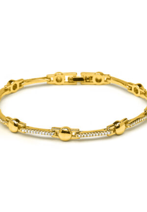 Luxenter Armband met schitterende zirkonia, afgewerkt in 18 karaats geelgoud - Rarix