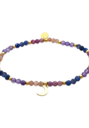 Luxenter Armband van 925 sterling zilver en veelkleurig kristal met 18-karaats goudafwerking - Linshu