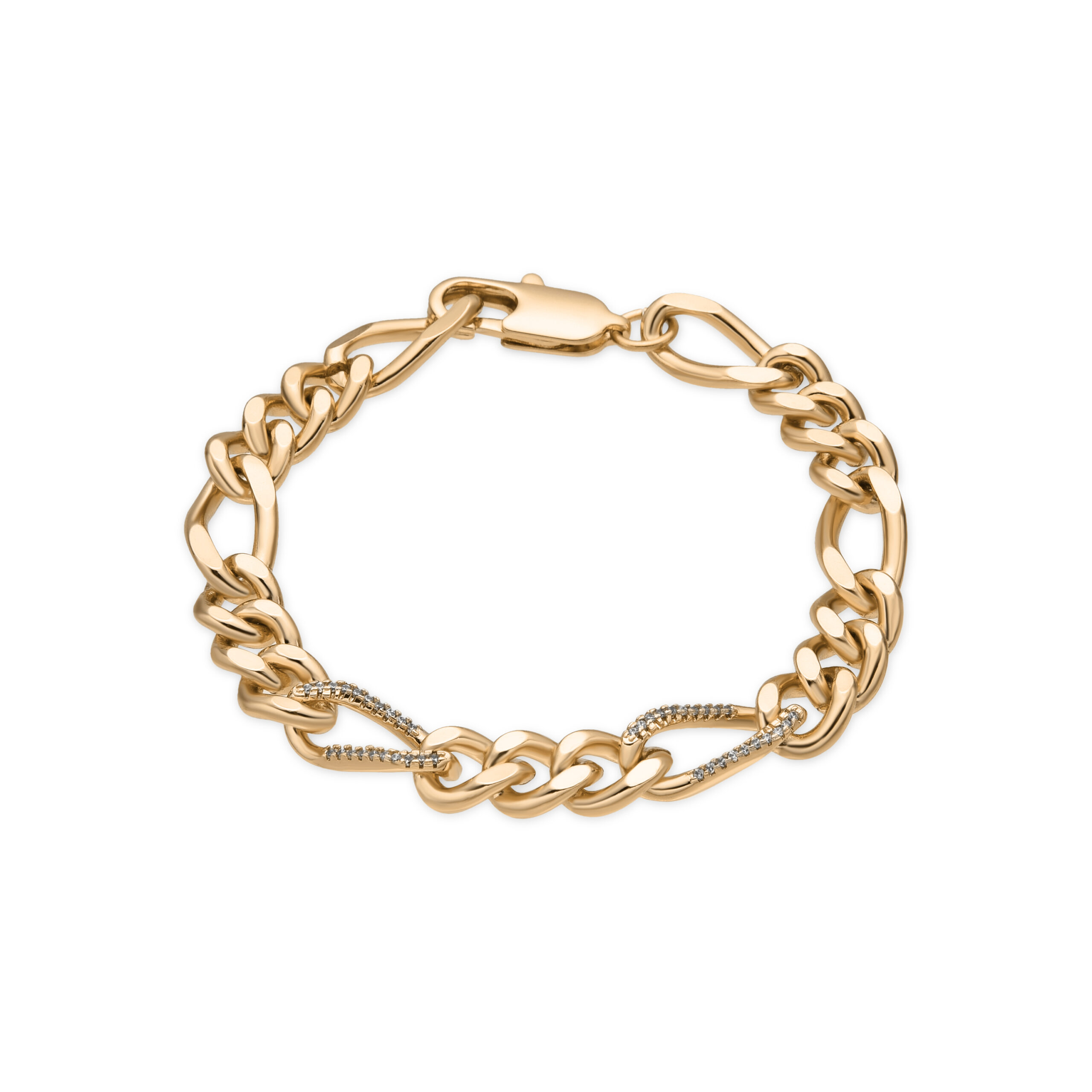 Luxenter Armband met 18-karaats geelgouden afwerking en schitterende zirkonia - Thalu