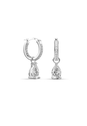 Damesoorbellen van 925 sterling zilver met druppelvormige cubic zirconia BIPE027