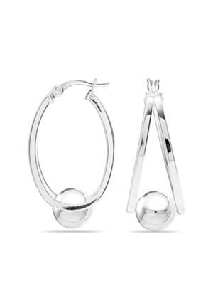 Dames Dubbele Oorbellen in 925 Sterling Zilver BIPE039