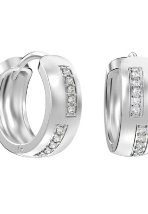 Huggie Oorbellen voor Dames met Gecombineerde Cubic Zirconia 925 Sterling Zilver BIPE017