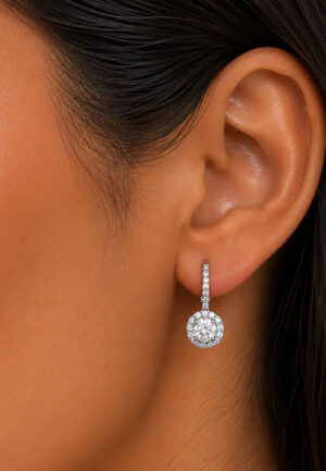 Alternative view of Dames Oorbellen met Hoepel in 925 Sterling Zilver met Cubic Zirconia BIPE073
