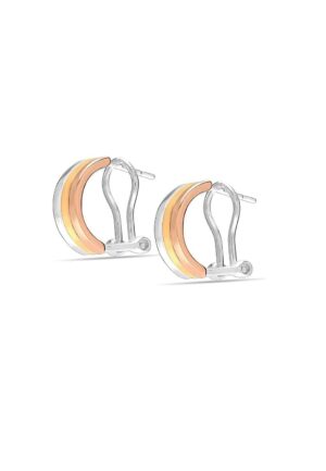 Vrouwen Tricolore Oorbellen in 925 Sterling Zilver BIPE052